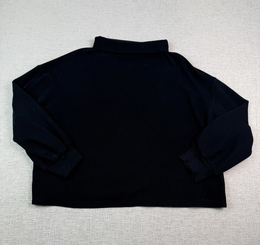 Who What Wear Women’s XXL Black Mock Neck Pullover Sweatshirt Cotton Blend